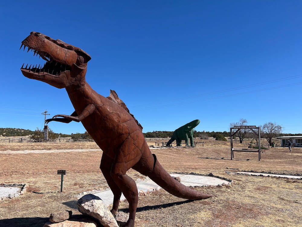 Dinosaur sculptures