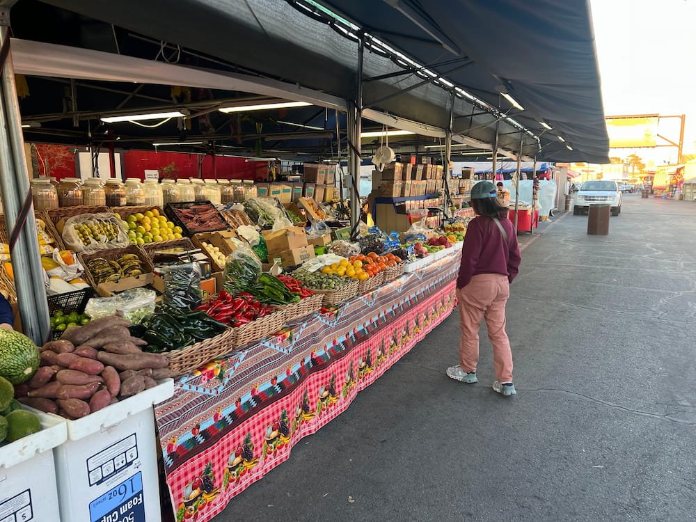 Fresh food stalls