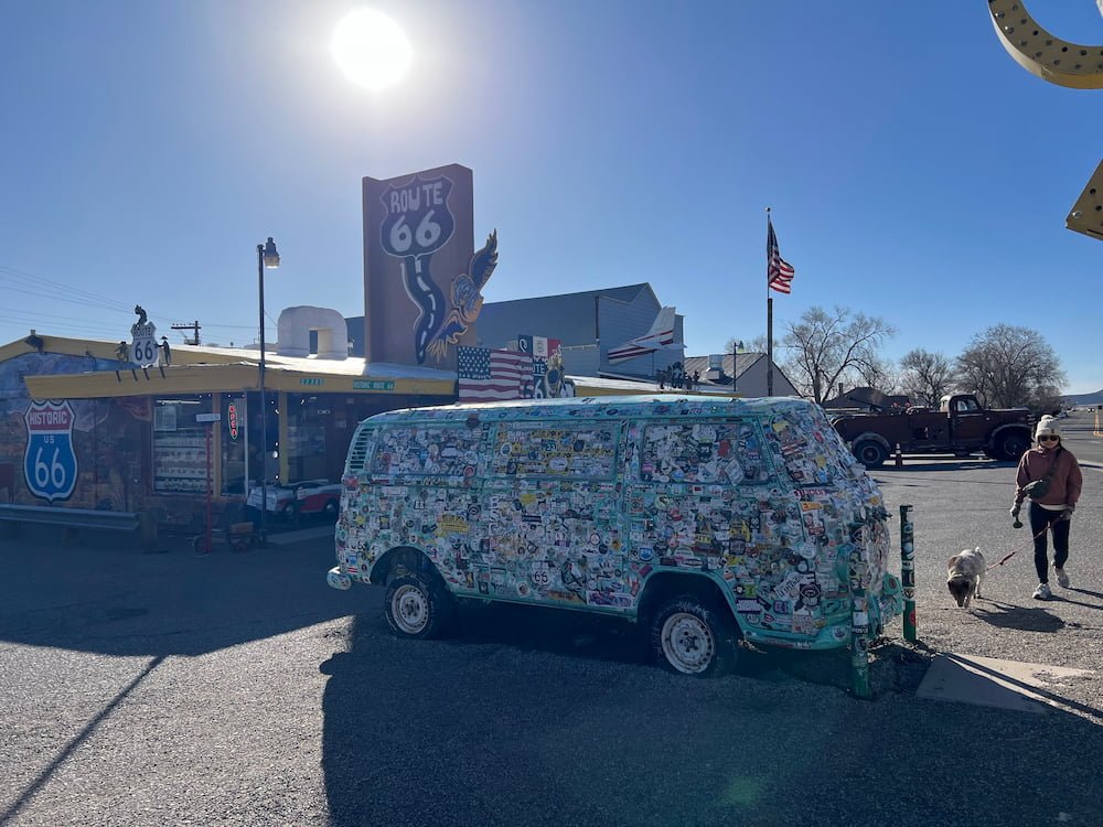 Kombi covered in stickers