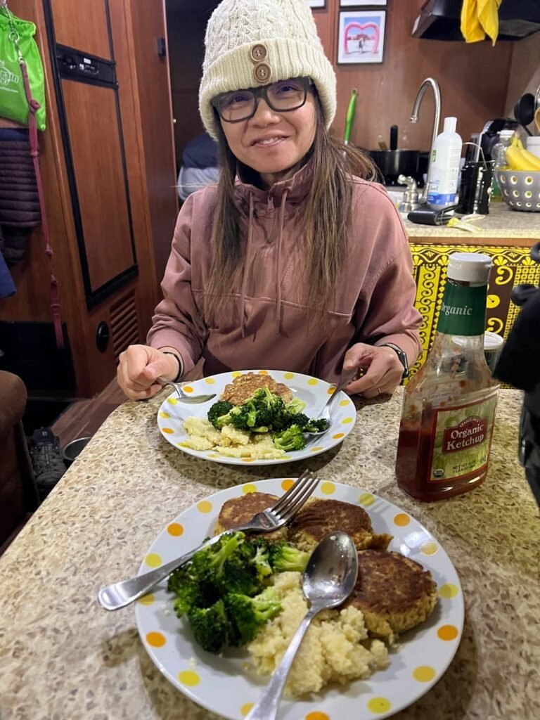 Lisette's delicious home-cooked meal