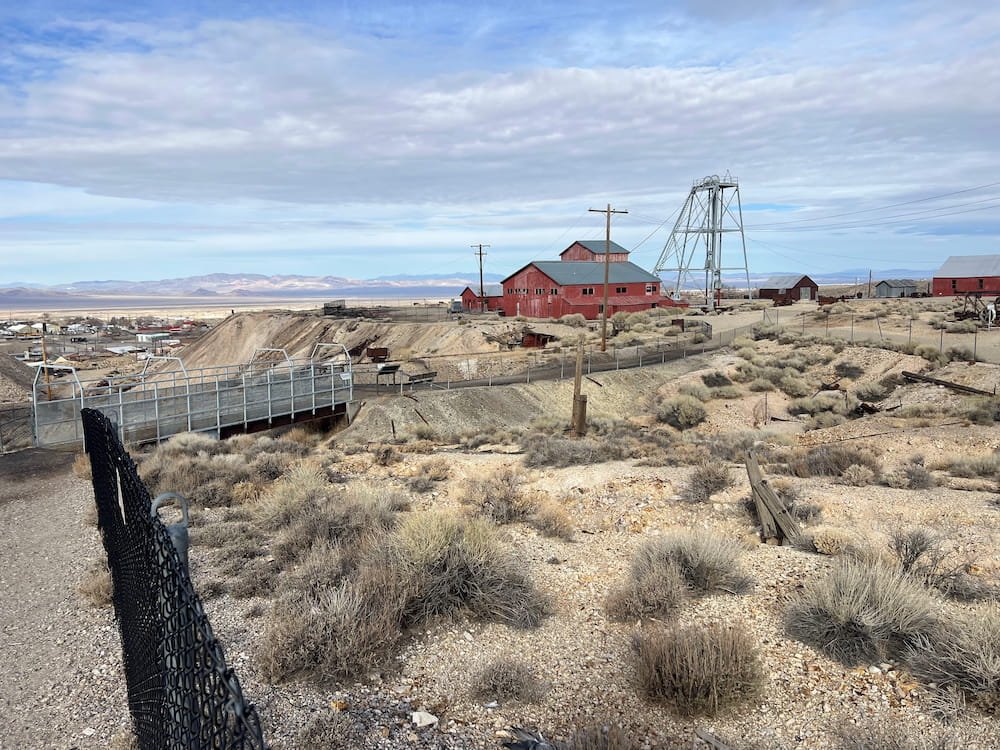 Looking out over the mine