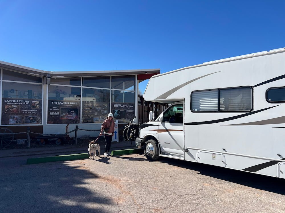 Parked at the Grand Canyon Caverns