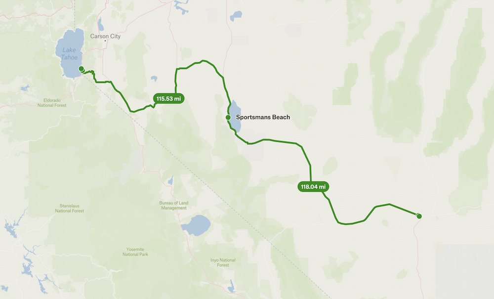 South Lake Tahoe to Tonopah