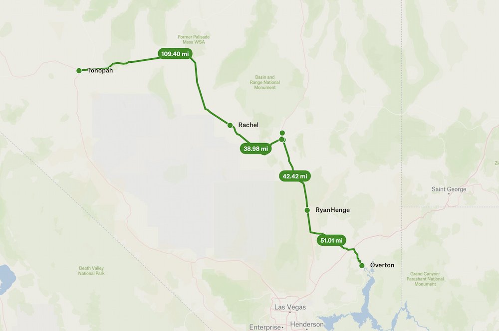 Tonopah to Overton