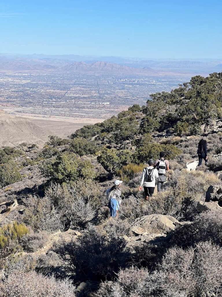 View over Las Vegas in the distance