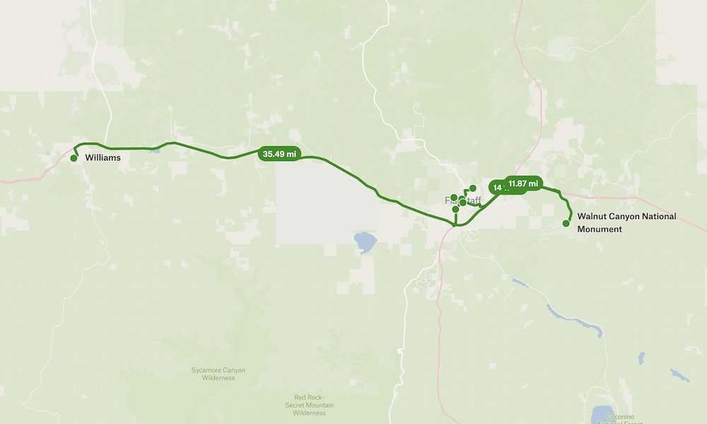 Williams to Flagstaff