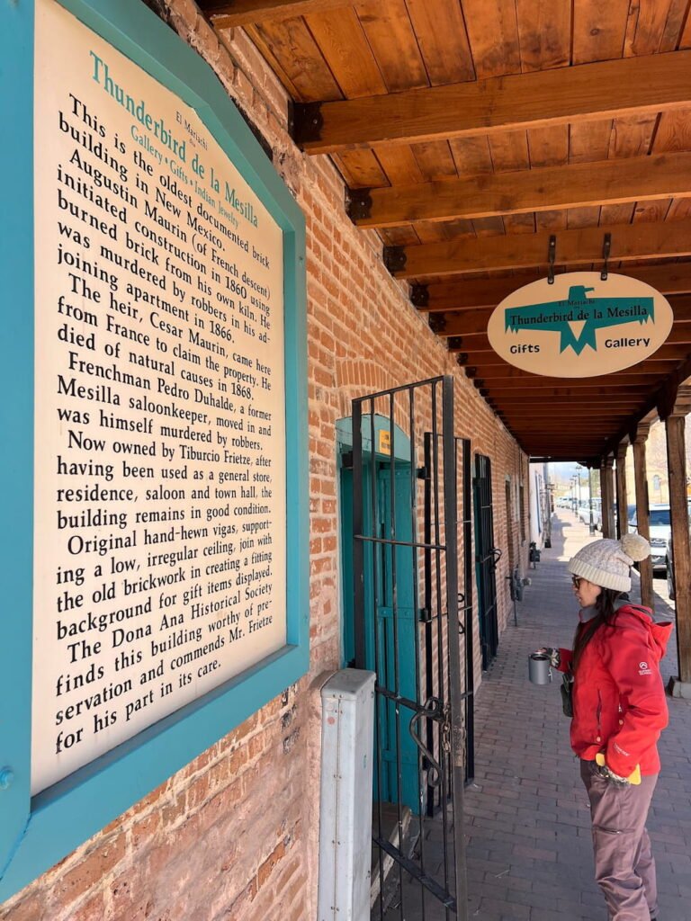 Outside the Mesilla gallery
