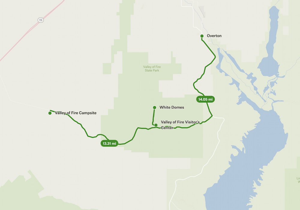 Overton to Valley of Fire
