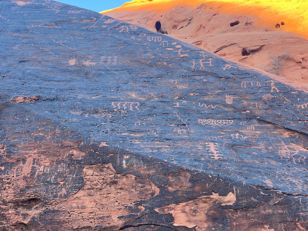 Petroglyphs on the rocks