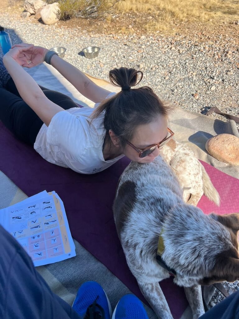 Sheila wanted to get in on the yoga