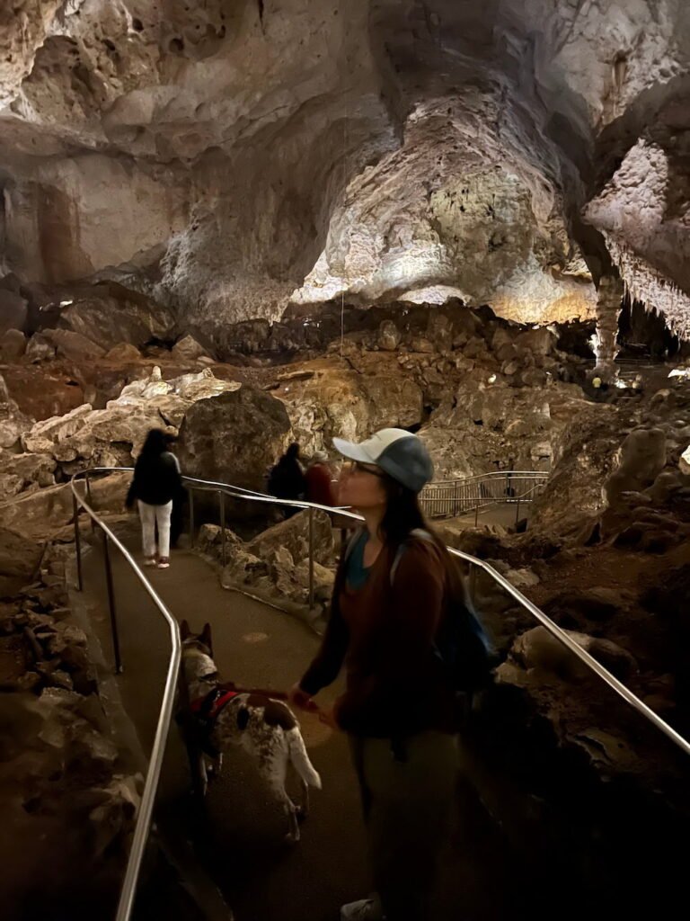 Sheila's first cave experience