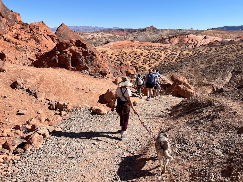 Starting the hike back