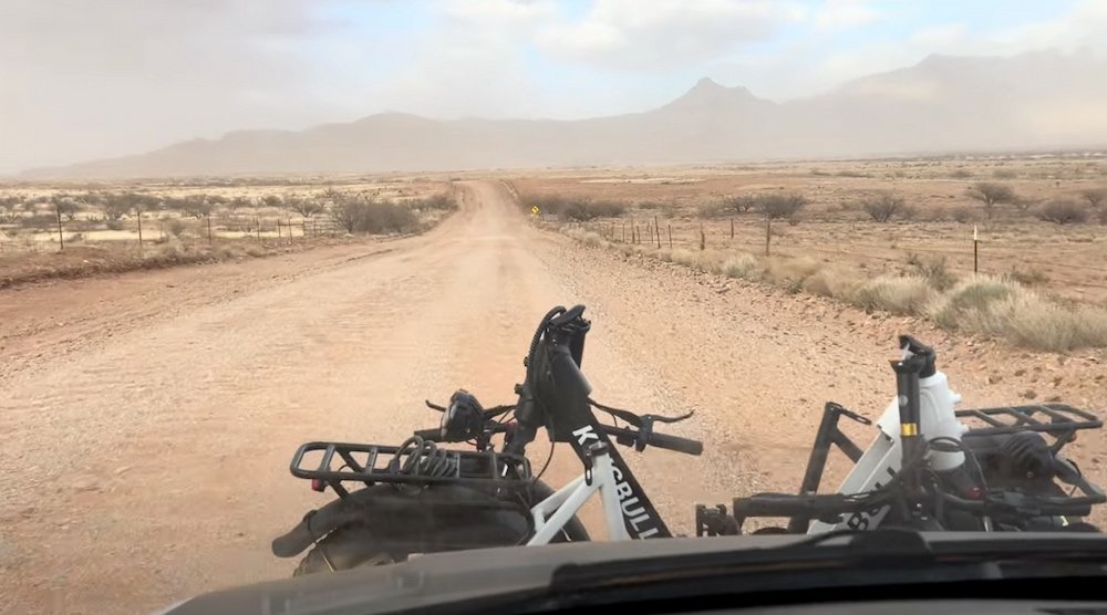 This is the dirt road we got directed to