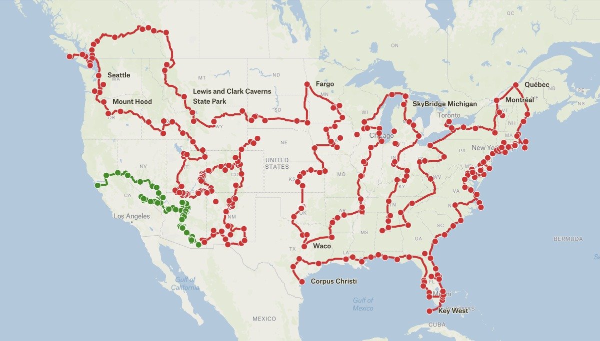 Trip Route - March 13