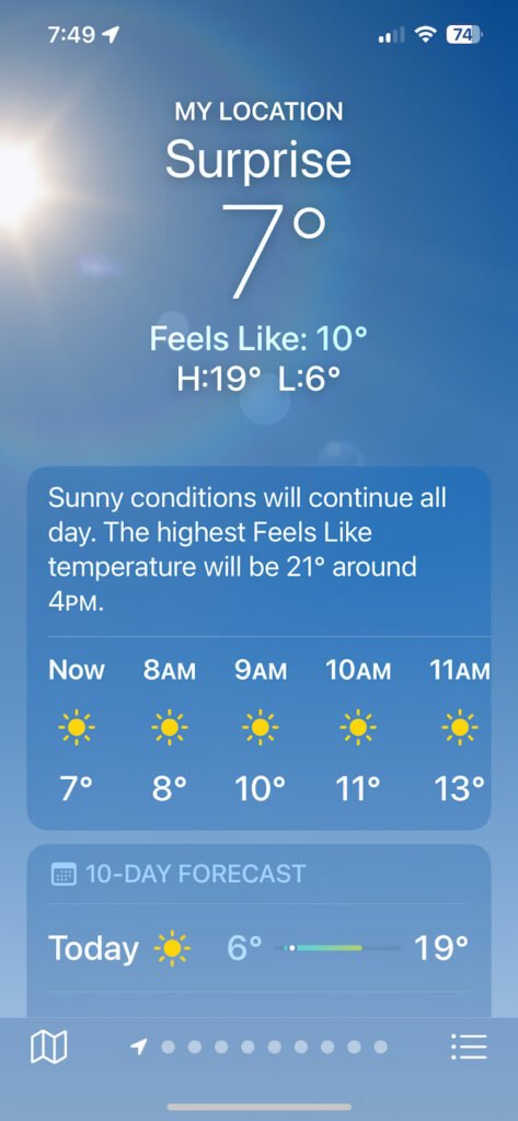 Weather in Surprise
