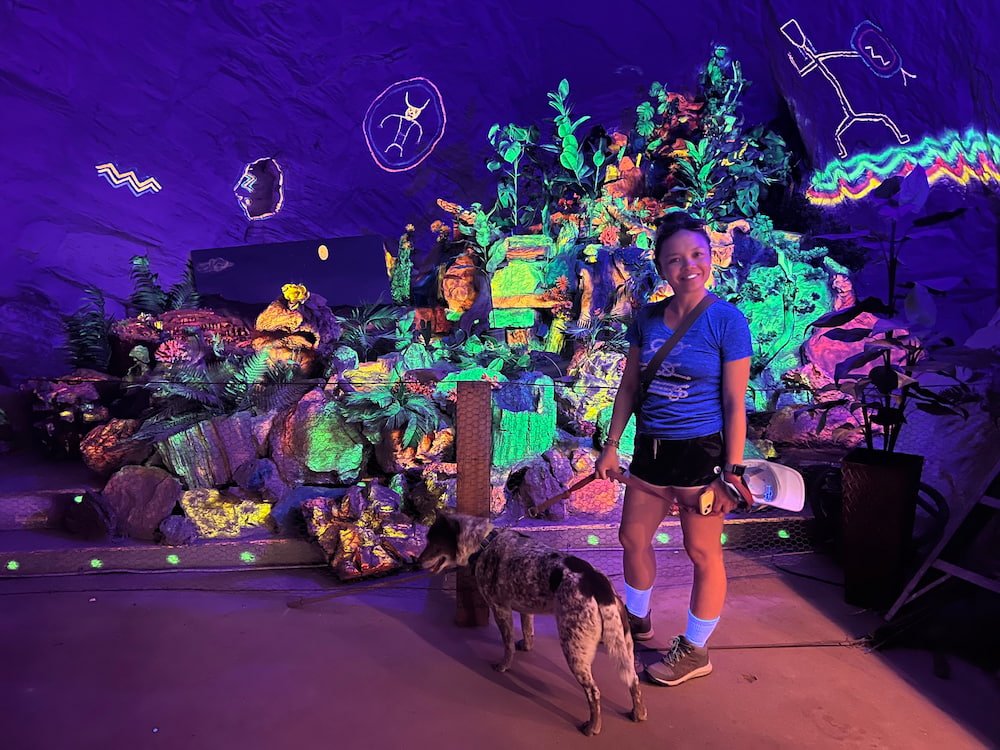 Black light area inside Moqui Cave