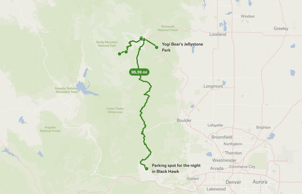 Estes Park to Black Hawk