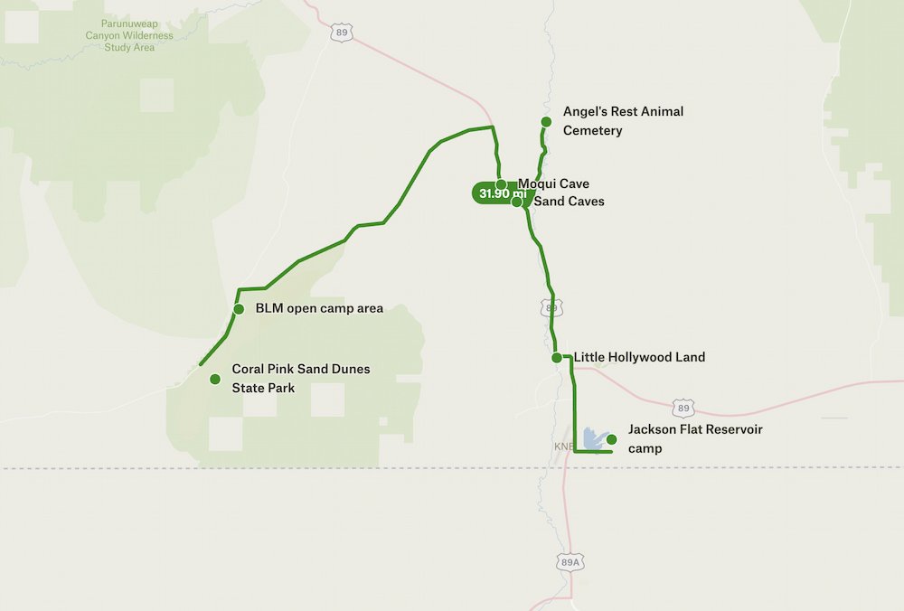Kanab to Coral Pink Sand Dunes
