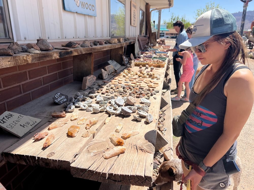 Lisette checking out the rocks