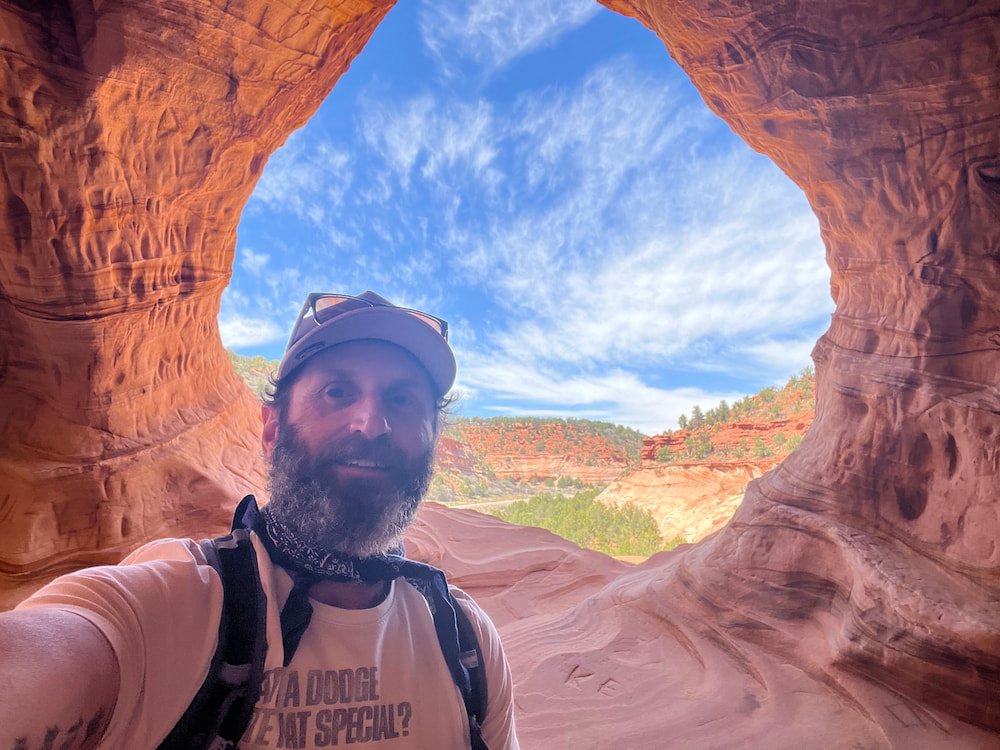 Michael selfie in the caves