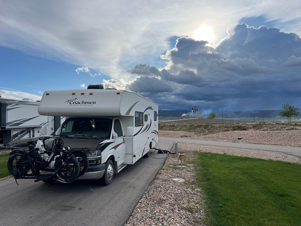 Our Rollin Home RV Park campsite in Nephi