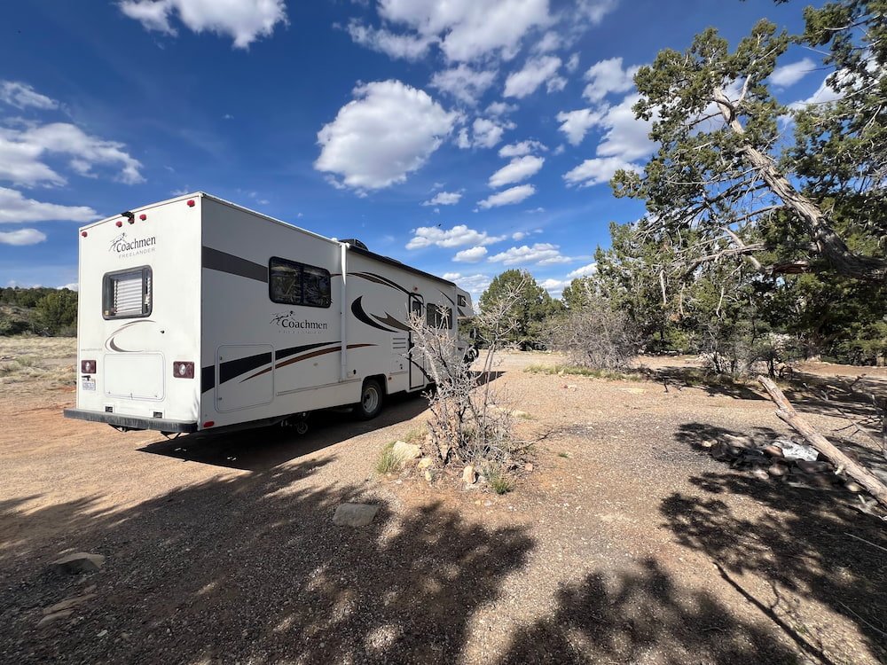 Our campsite near Zion, alone for now