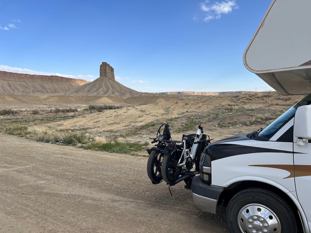 Parked at Chimney Rock