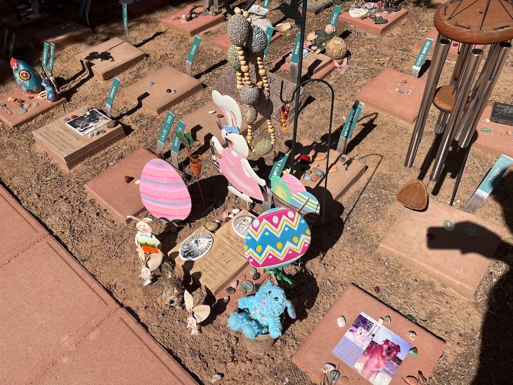 The tributes were often greater than a human cemetery