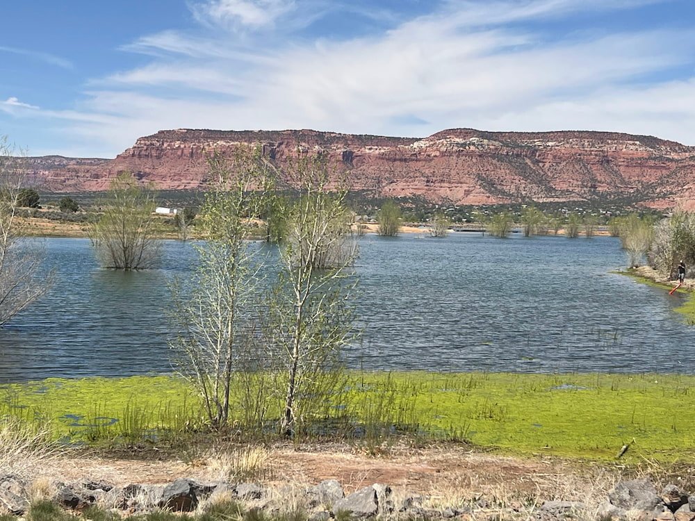 View from our campsite at Jackson Flat Reservoir