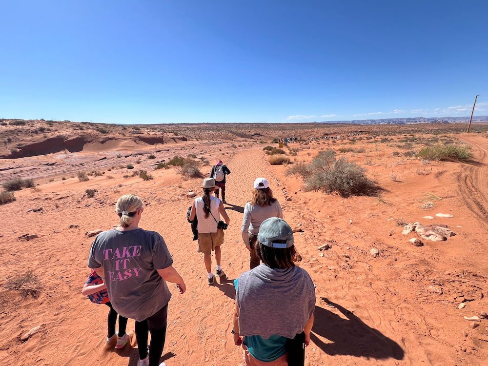 Walking to the start of the canyon