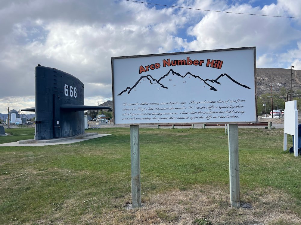 Arco Hill sign and Devil Ship