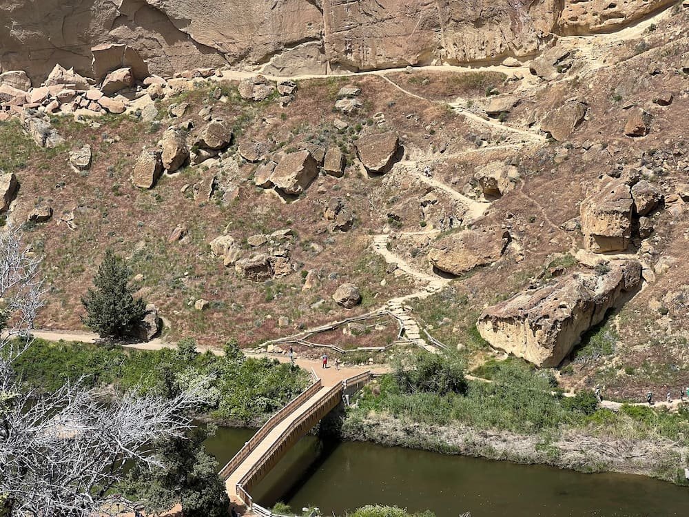 Bridge and switchbacks