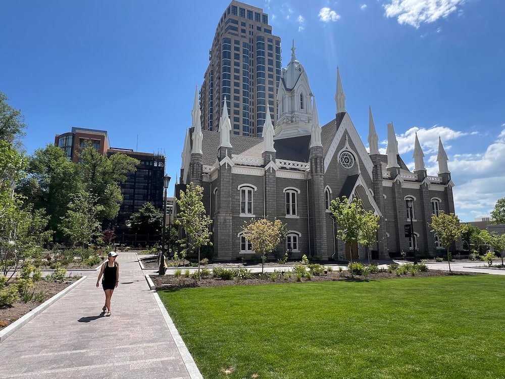 Exploring the temple area