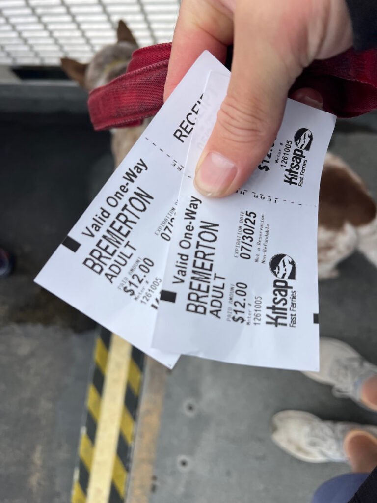 Fast ferry tickets back to Bremerton