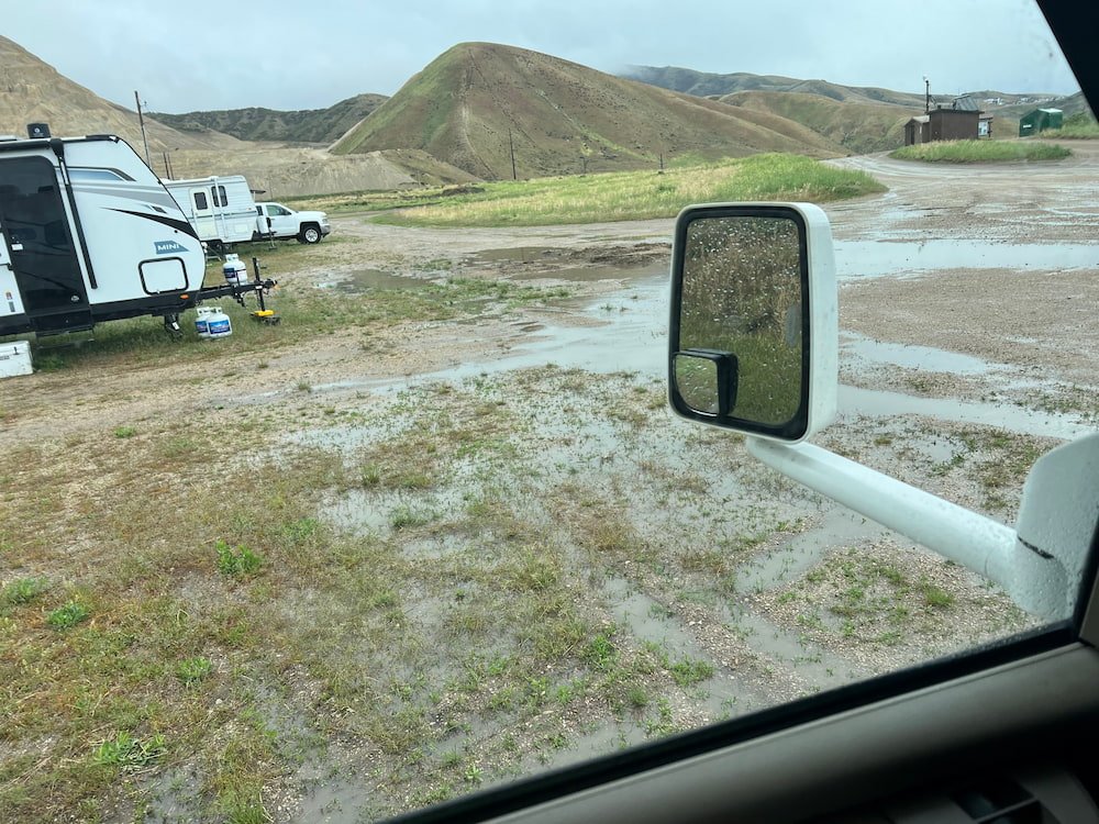 Flooded at the campsite
