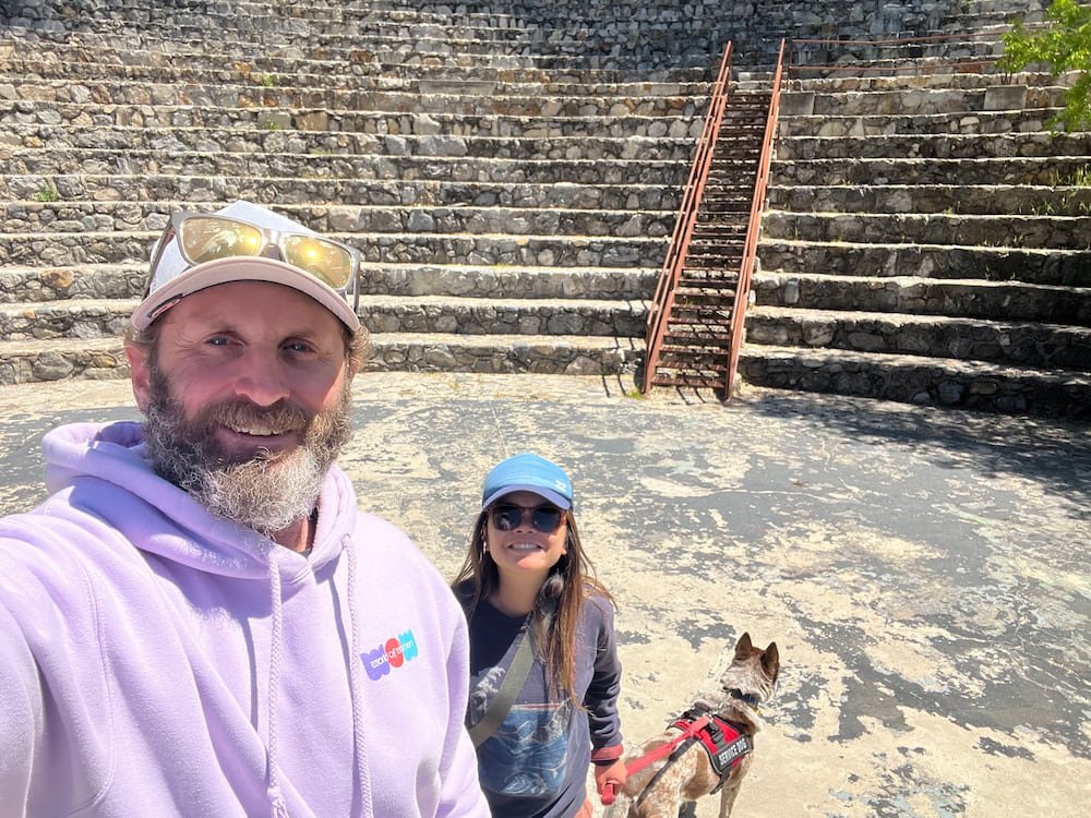 Inside the amphitheater