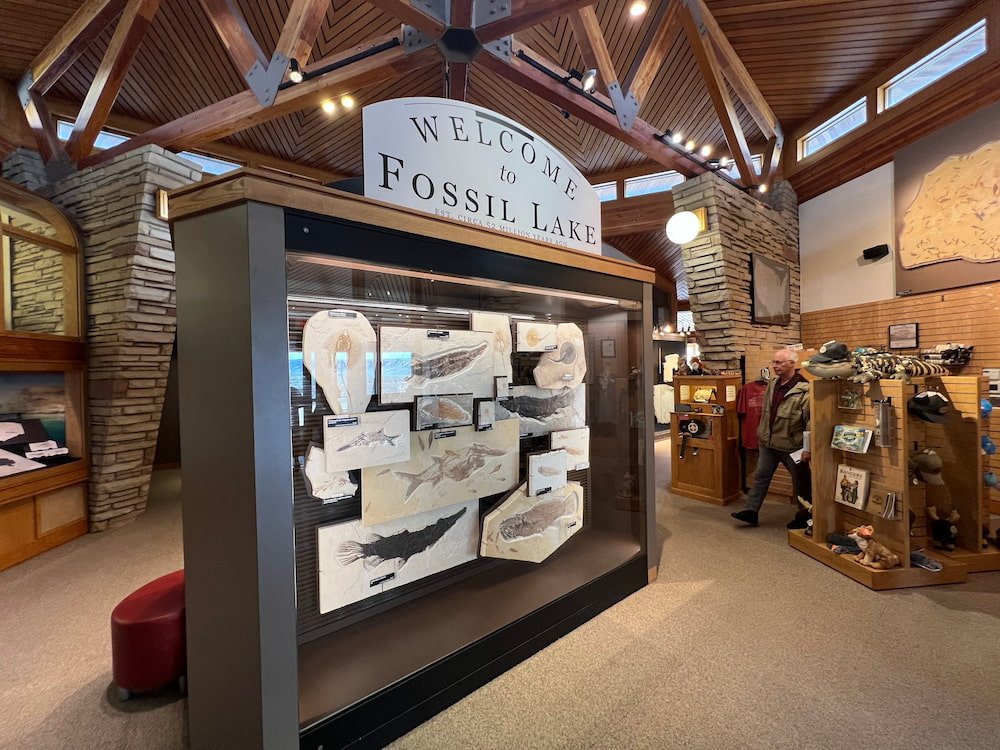 Inside the visitor center at Fossil Butte