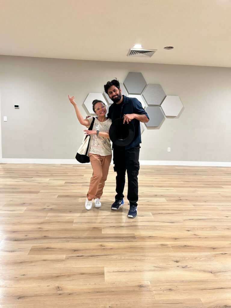 Lisette and her Bollywood teacher
