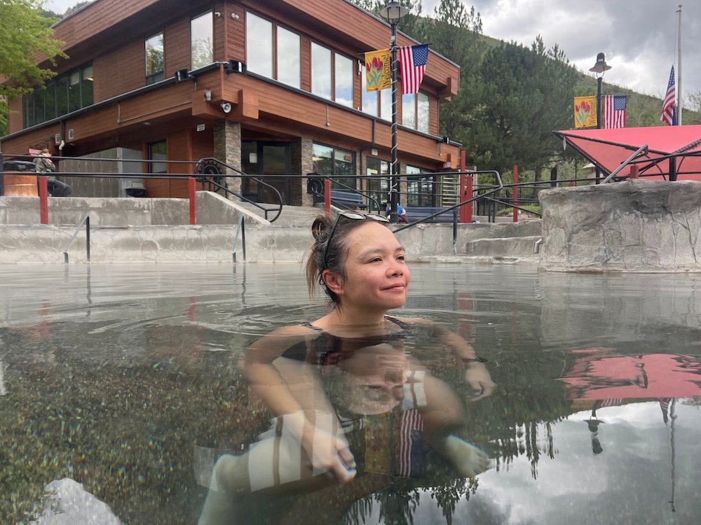 Lisette looks a little too relaxed here