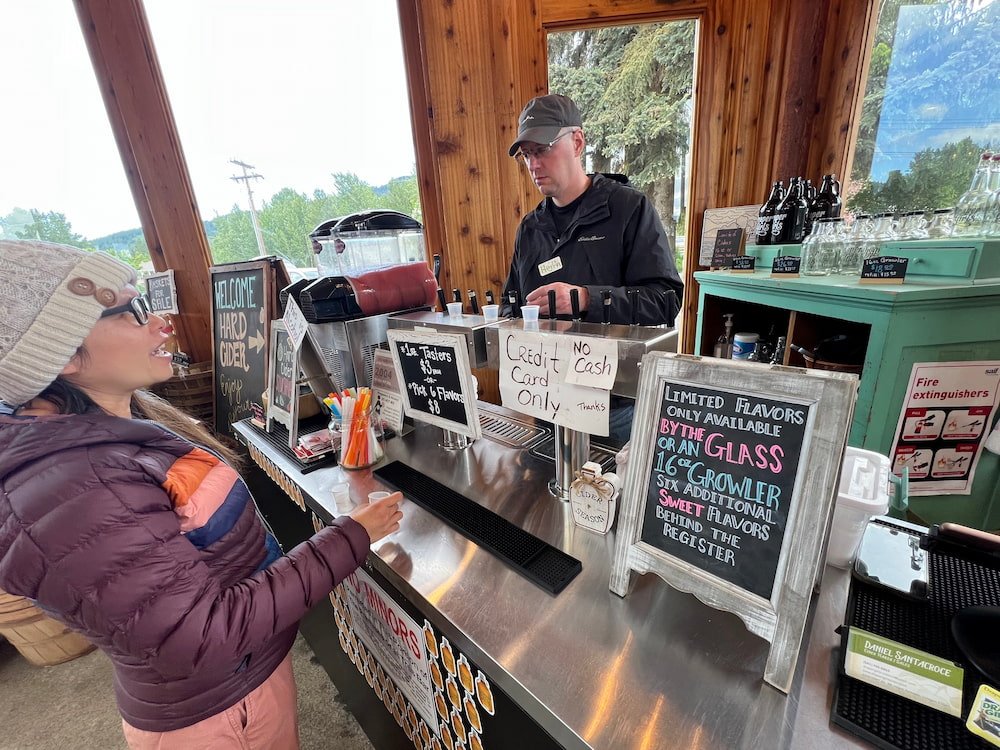 Lisette tasting cider
