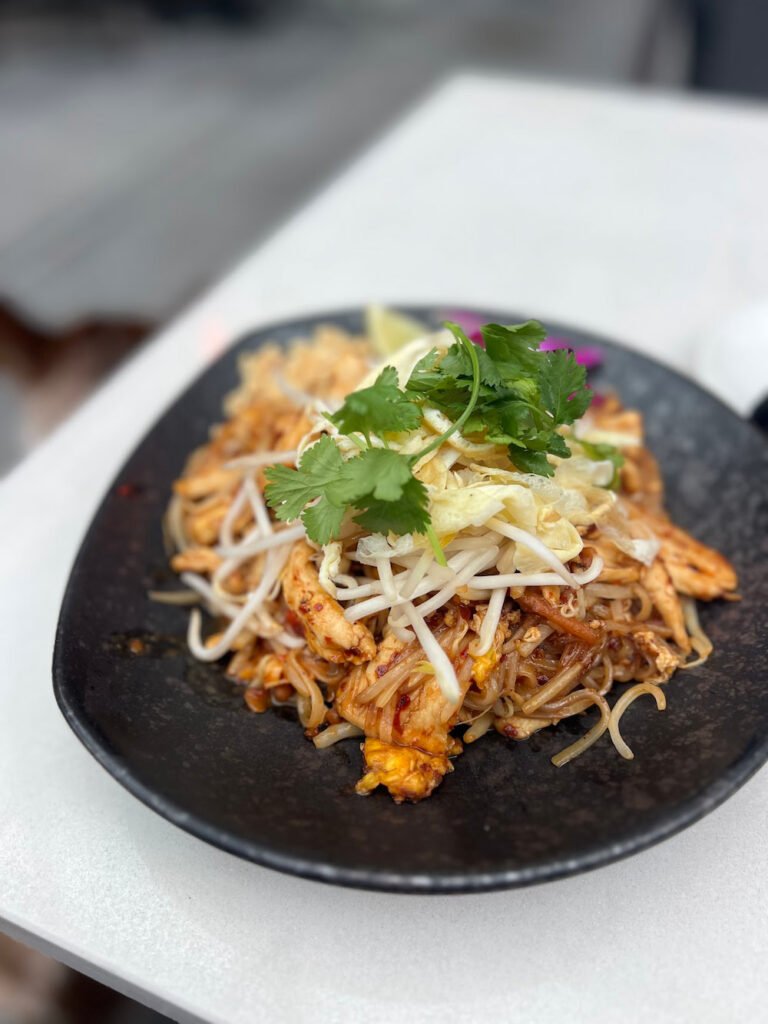 Michael's Pad Thai was super duper spicy