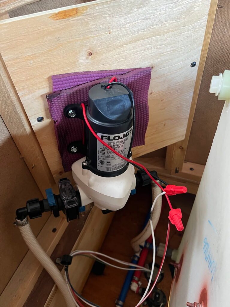 My setup of the old water pump