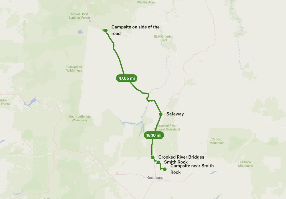 Near Smith Rock to Lower White River Wilderness