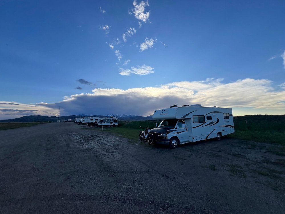 Our campsite behind the launch