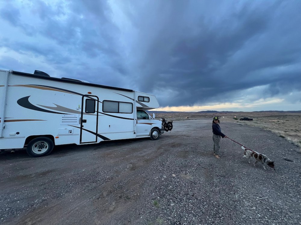 Our parking spot on the side off the road for the night