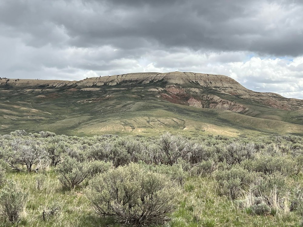 Stormy clouds that would soon snow on us