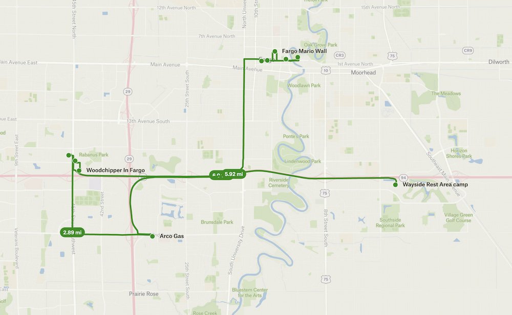 Fargo to Moorhead