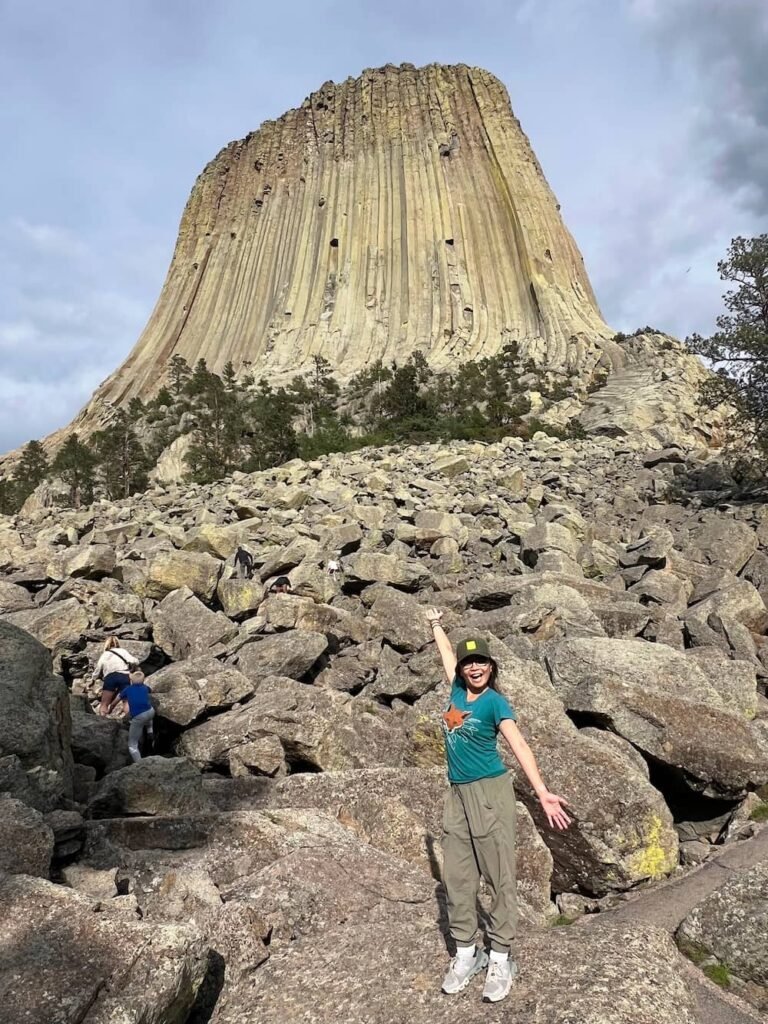 Giant boulders below the tower