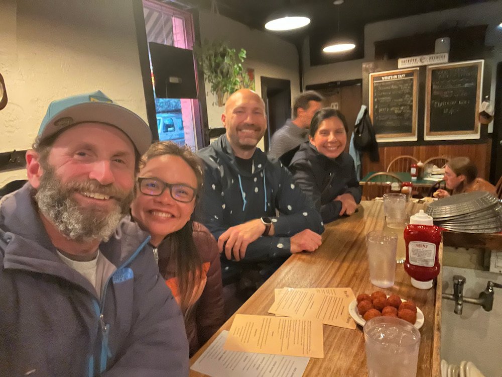 Great to catch up over good food and a drink or two