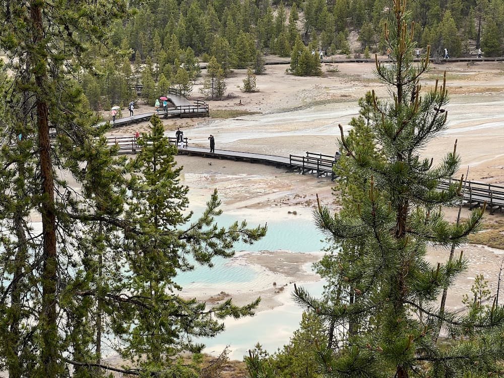 Incredible walkways through the hot springs